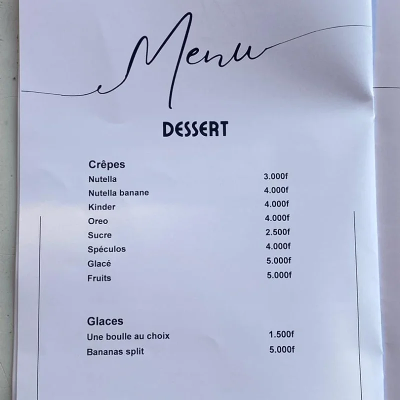 Dessert maison — Rocca Marina, Almadies Dakar