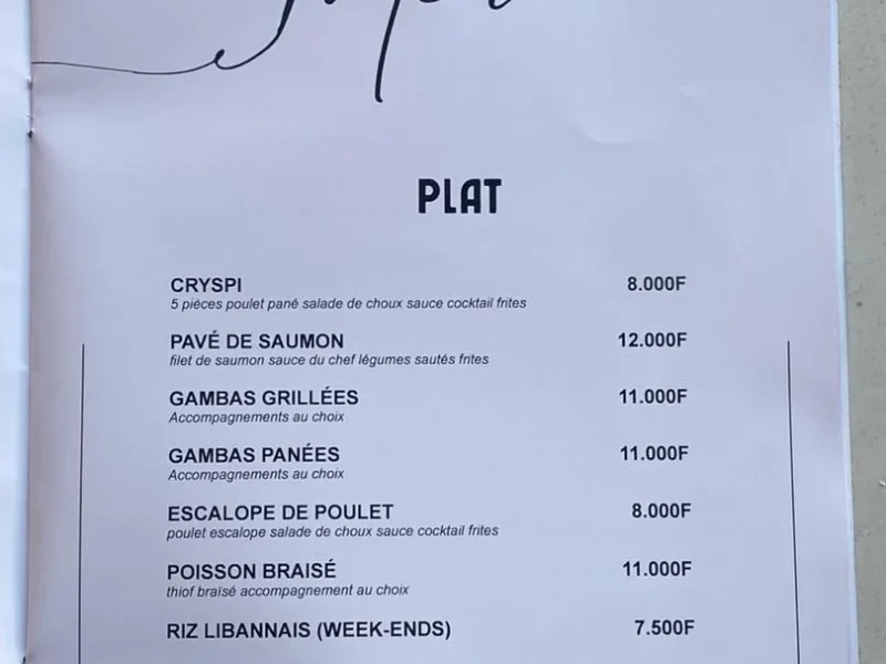 Plat signature — Rocca Marina