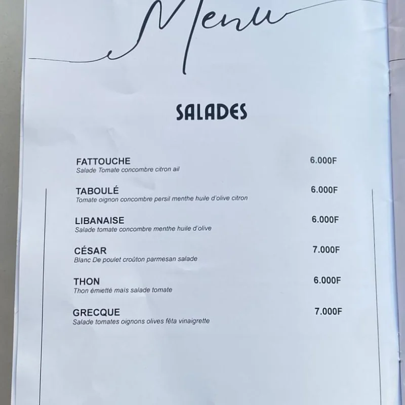 Salades fraîches — Rocca Marina, Almadies Dakar